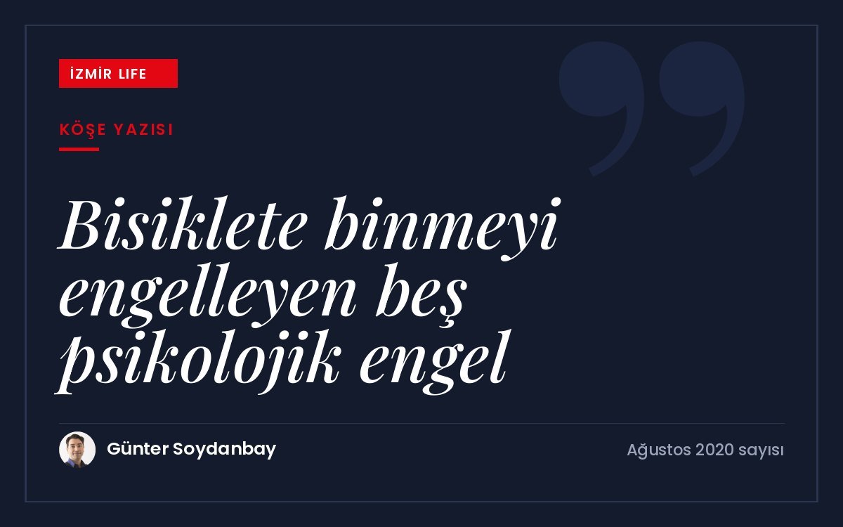 Pandemide İzmirlilerin bisiklete binmesini engelleyen beş psikolojik engel ve çözüm