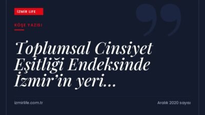 İlçe bazında Toplumsal Cinsiyet Eşitliği Endeksi'nde İzmir'in ve ilçelerinin durumu.
